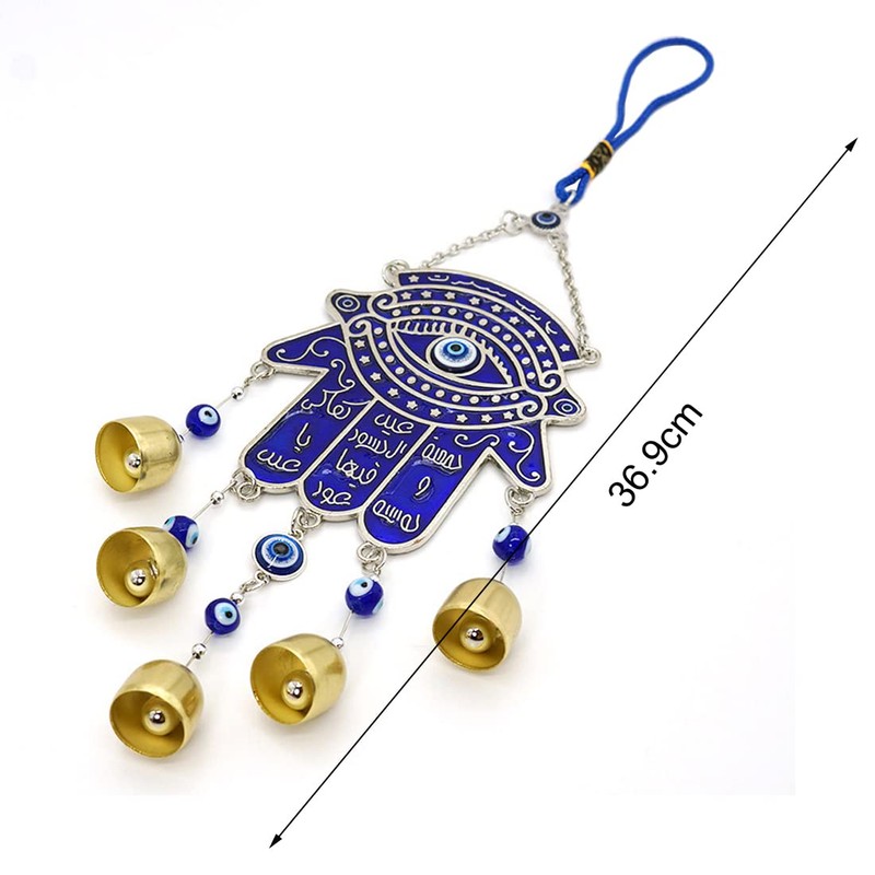 Zingtsing Evil Eye Wall Hanging Decor Turkish Hamsa Hand Wind