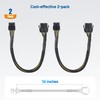 Cable Matters 2-Pack 8 Pin PCIe Extension Cable - 10