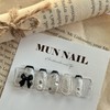 Twinkle Ribbon Nail Tip - Round / 트윙클 리본 네일팁