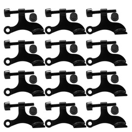 DCC Home Decor 12 Pack Hinge Pin Door Stopper Adjustable Heavy Duty Door Stopper 2.5 Inch Wide Wall Protector with Rubber Bumper (Matte Black)