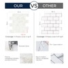 FunStick Marble Subway Tile Peel and Stick Backsplash for Kitchen