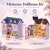 DIY Miniature House Kit with Furniture and LED Light, Wooden