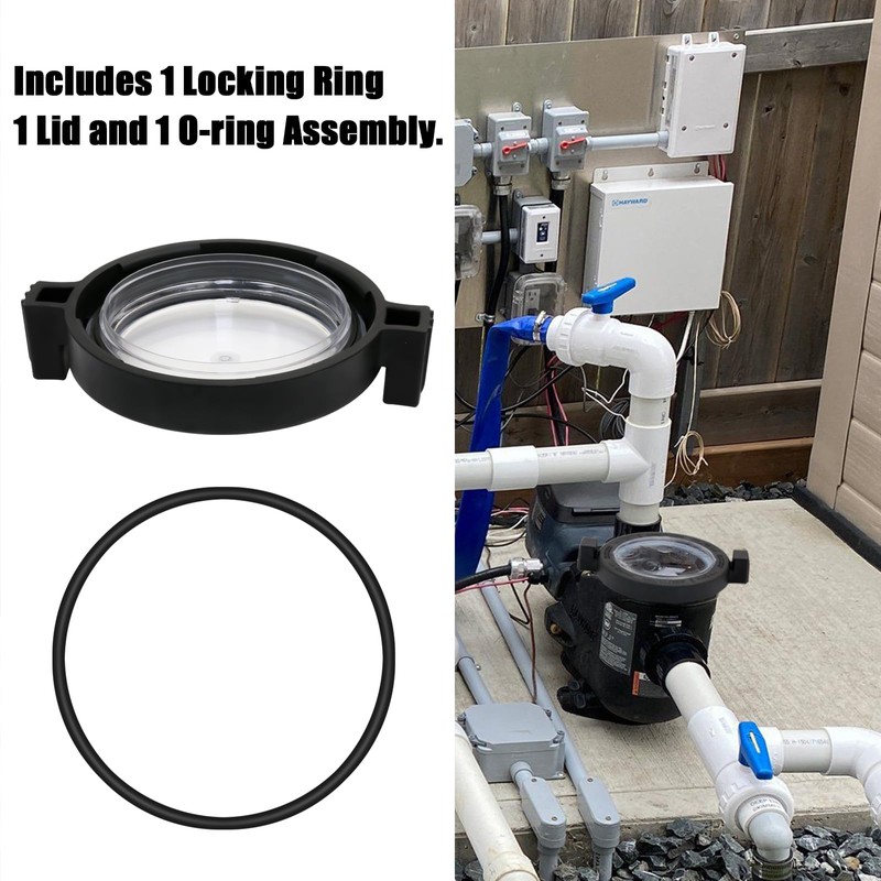 R0445800 Lid with Locking Ring, Pool Pump Lid for Zodiac