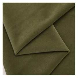 NIANTONG Green Velvet Fabric Matte Upholstery Velvet Drapery Fabric by The Meter 150cm 59'' Wide For Furnitrue Upholstery, Chair Seat Cover, Crafts, Home Decor(Color:olive green54)