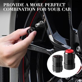 GT Tire Valve Stem Caps for Cars,Trucks Bikes, Metal GT Valve Stem Caps, 4-Pack