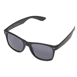 Miobo Sunglasses Party Glasses 1980 Style Retro Atzen Nerd Glasses Horn Glasses Sunglasses or Clear Glass Black (Black Sunglasses), Black Sunglasses