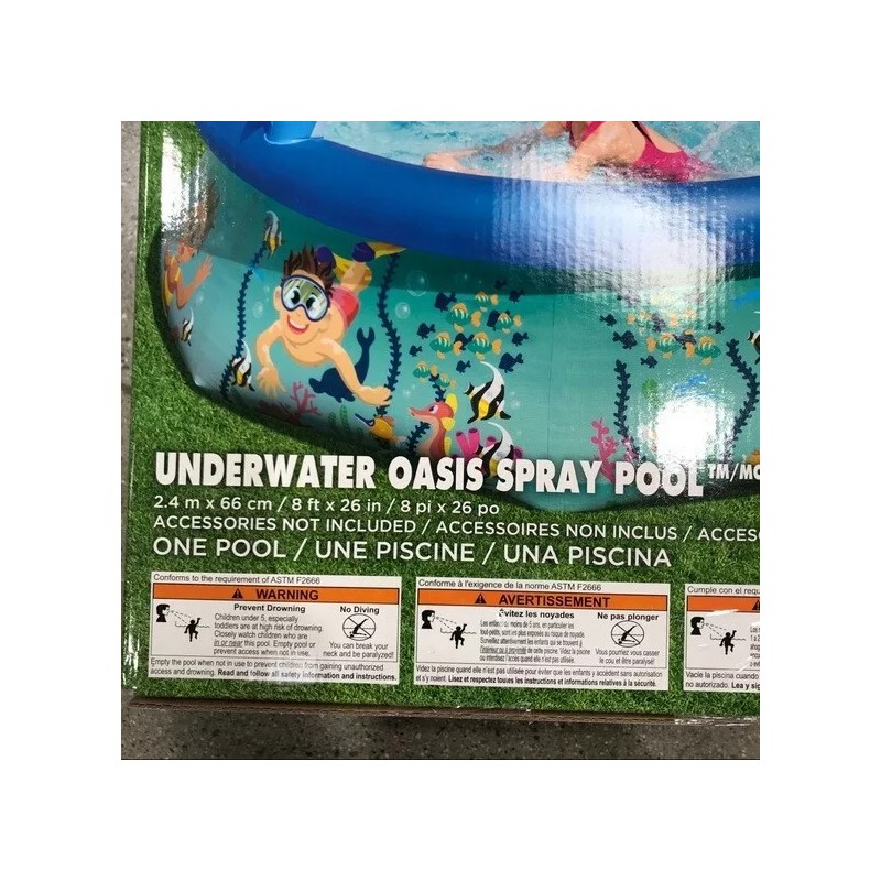Bestway H2OGO Underwater Oasis Spray Pool 3 Dolphins w/ 1