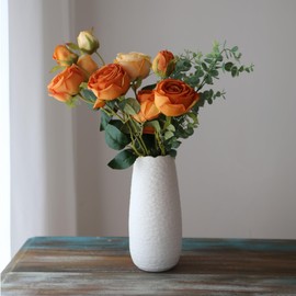 BRMM MIA Ceramic Vase, Nordic Modern Boho ins Style Decorative Ceramic Aesthetic Flower Vase for Home Decor (Round Column)