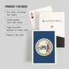 Virginia State Flag, Letterpress (52 Playing Cards, Poker Size Card