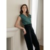 EVALESS Tank Tops for Women Trendy 2025 V Neck Pleated
