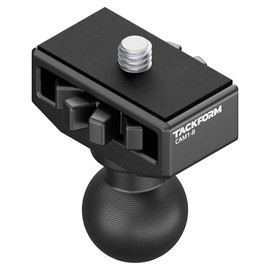 Tackform Camera Holder with 20mm Ball | 1/4"-20 Screw with Tightening Ring - No Tools Required | 6061-T6 CNC Billet Aluminum | NOT Compatible with 1" / B Sized Systems