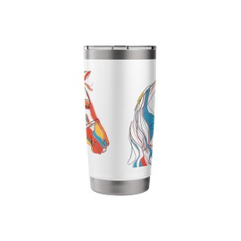 Artistic Horse Girl Lineart Pony Horse Riding Stainless Steel Insulated Tumbler