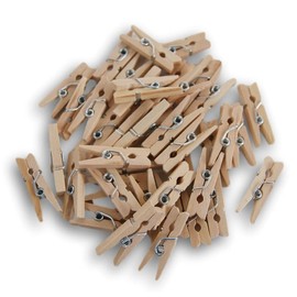 Tiny Clothespins Natural Wood - 1 Inch - 40 Count