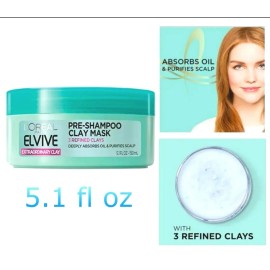 L'Oréal Paris Hair Expert Extraordinary Clay Pre-Shampoo Cleaning Mask, 5.1 oz