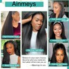 Ainmeys Kinky Straight U Part Wigs 200% Brazilian Yaki Straight