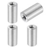 sourcing map 4Pcs M8x1.25mm Round Coupling Nuts, 0.63x1.38 Inch(ODxH)304 Stainless