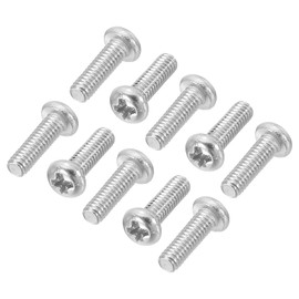 PATIKIL Phillips Pan Head Screws, 120 Pack M2.5-0.45 x 6mm 304 Stainless Steel 18-8 Full Thread, Pan Head Machine Phillips Drive Screw