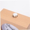 Mobestech Creative Wooden Square Alarm Clock with Night Light Snooze