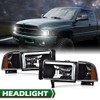 GRAND ORANGE Led Drl Headlights Assembly, Compatible with Dodge Ram