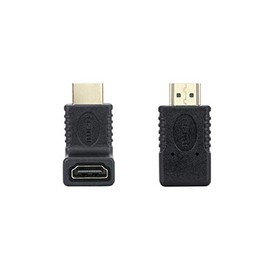 PRENDELUZ A/H-A/M angled HDMI adapter, support for high definition and compact connection, ideal for tight spaces and portable devices.
