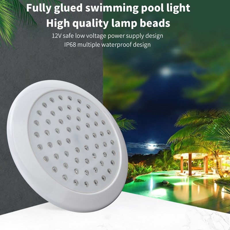 LED Swimming Pool Light RGB IP68 Waterproof Fully Glued Underwater