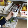 Fiaze 6-Pack Small Plastic Storage Baskets / Trays Organizer, White