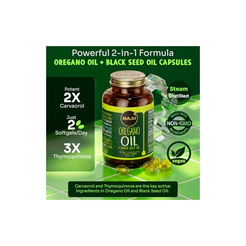 Maju Superfoods C?psulas de Or?gano Maju con Aceite de Semilla