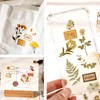 WANDIC Flower Rub Stickers 6 Styles 12 Sheets Natural Plant