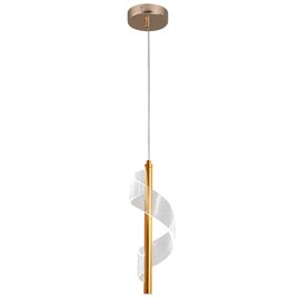 Vinilky Clear Acrylic Pendant Light, Dimmable LED Hanging Light Height Adjustable Modern Pendant Ceiling Light Fixture for Kitchen Island, Dining Room, Living Room, Bedroom, Gold