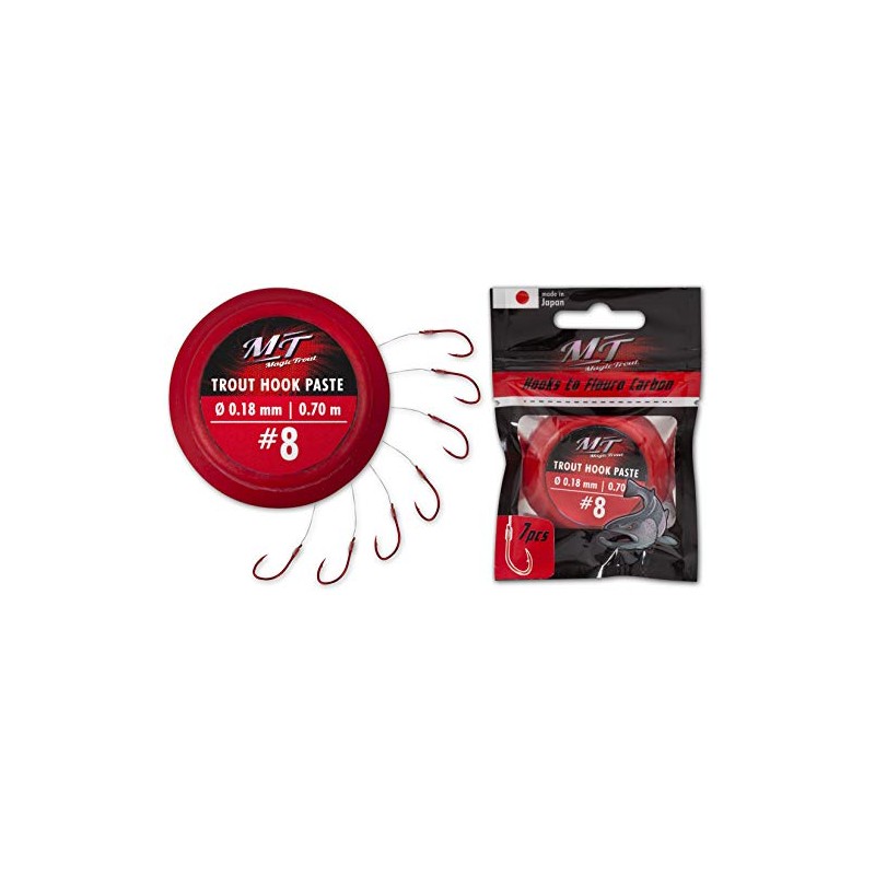 Magic Trout Red 8 Trout Hook Paste Diameter 0.18 mm