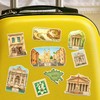 Navy Peony Historical Rome Travel Stickers (28pcs) - Gouache Style,