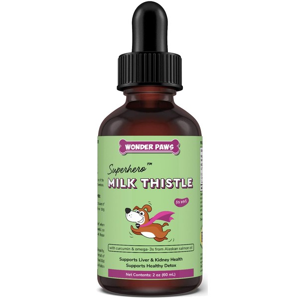 Wonder Paws Milk Thistle, Liver Support for Dogs, Supports Kidney