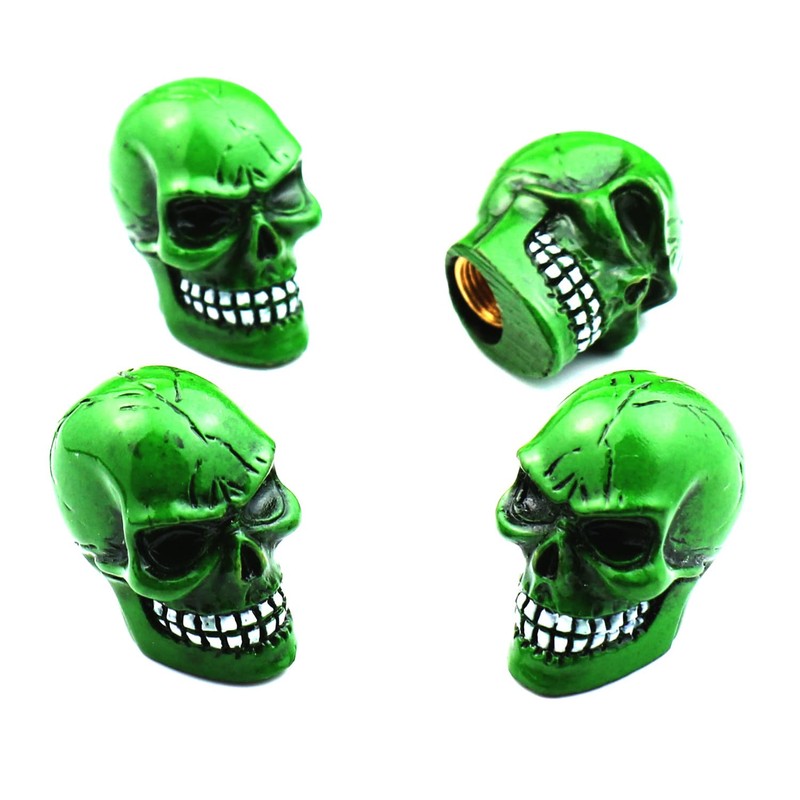 Bashineng Cars Tires Valve Stem Caps Cover Dustproof Cool Skull
