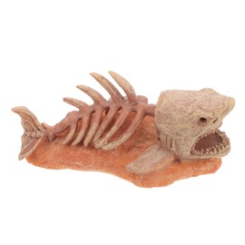 CIYODO Aquarium Fish Skeleton Ornament Unique Resin Craft Decoration for Fish Tanks Vintage Style Hiding Shelter Stable Structure for Aquatic Scenes Fun and Versatile Aquarium Decor