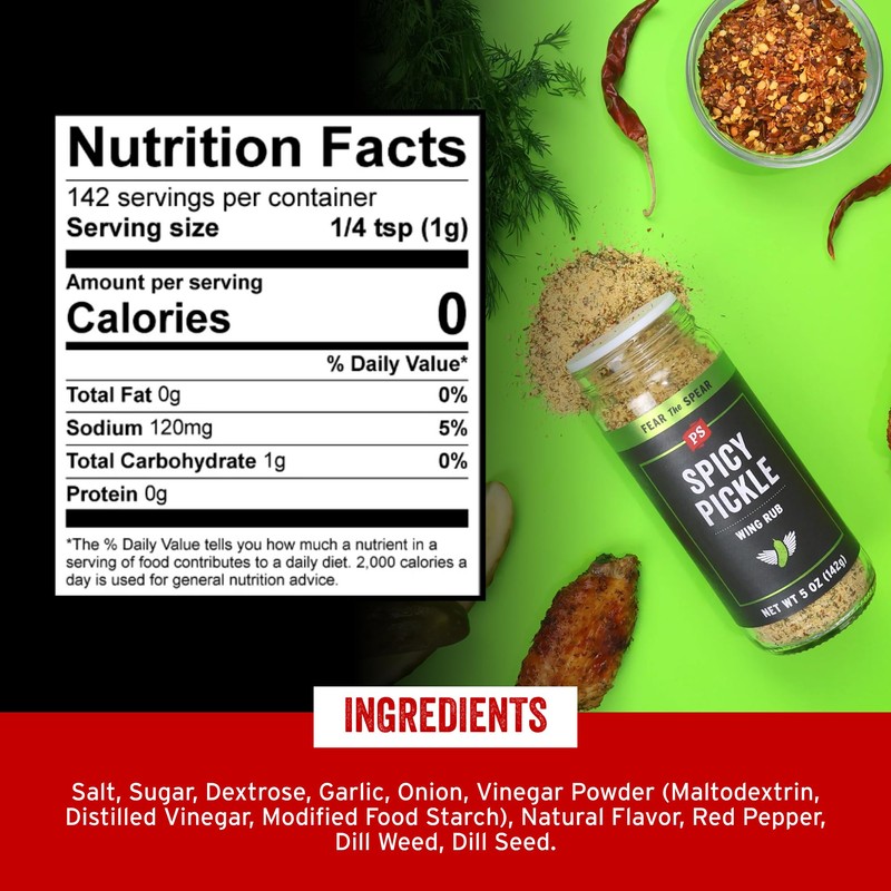 PS Seasoning Spicy Dill Pickle Wing Rub - Hot Chicken