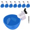 Chicken Waterer Cups, 8 Packs Blue Large Chicken Watering Cups,
