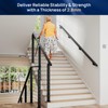 1 Pack 6FTx 2"x1" Aluminum Black Handrail with Self Drilling
