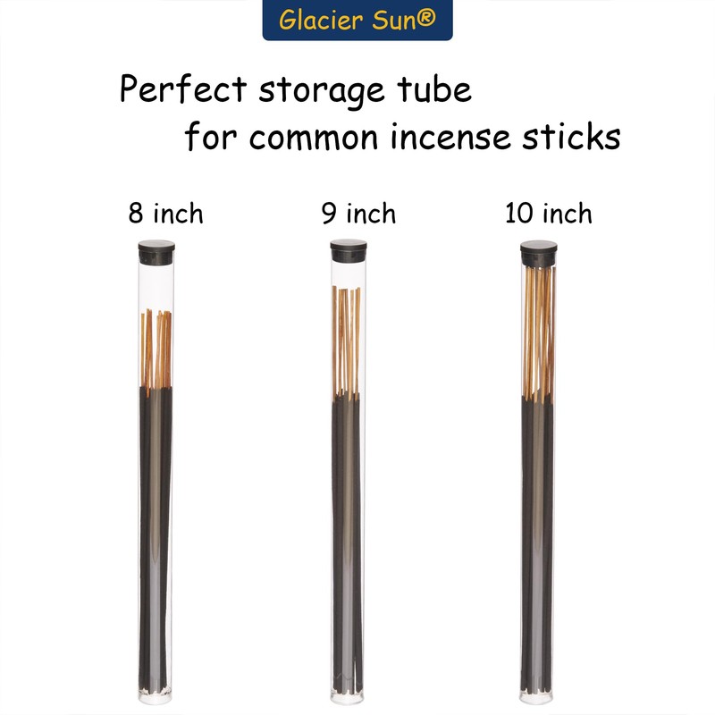 Clear Plastic Tube with Black lid, 12 Pack, Storage Holder