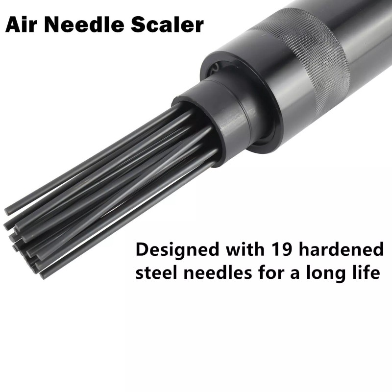 BTSHUB Air Pneumatic Needle Scaler Tool Pistol Grip Rust Slag
