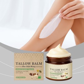 LYYHUILIN 2PCS Beef Tallow for Skin,Tallow and Honey Balm Nourish and Soothe DrySkin beef my body cream help restore your skin’s natural balance and vitality60G/2.12OZ