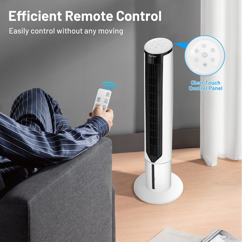 COSTWAY Portable Evaporative Air Cooler for Room, 41 Inches Cooler