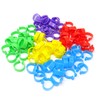 HONBAY 100PCS 5 Colors Poultry Foot Rings Leg Bands Clip-on