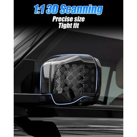 KKTR-CAR - Cubierta de espejo retrovisor antiarañazos, compatible con Land Rover Defender 90 110 130 2020-2025, accesorios exteriores brillantes