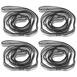 PATIKIL 59 Inch Daisy Chain Straps, 4 Pack Strong Climbing Strap Adjustable Nylon Chain Sling with 8 Loops for Aerial Yoga Hammock Swing, Gray