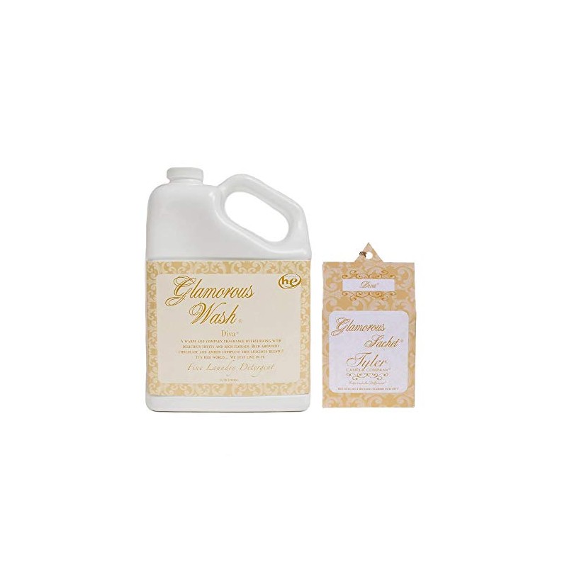Tyler Candle Glamorous Wash Diva Laundry Detergent 128oz w/Diva Sachets