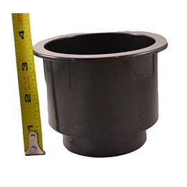 FR Replacement Cup Holder for Sofa Sectional Couch, Chrome Lip, 4.31" Diameter