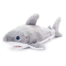 The Petting Zoo Great White Shark Stuffed Animal Plushie, Gifts for Kids, Earth Keeperz Sealife Animals, Zoologee Grey Great White Shark Plush Toy, 16 inches