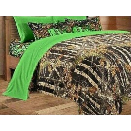 Regal Comfort BIOHAZARD GREEN CAMO SHEET SET!! TWIN SIZE BEDDING 3 PC CAMOUFLAGE PILLOWCASE