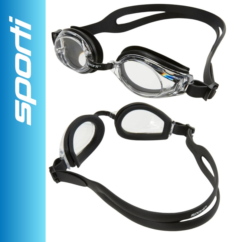 Sporti Antifog Positive Optical Goggle - Clear Lens/Black Frame -