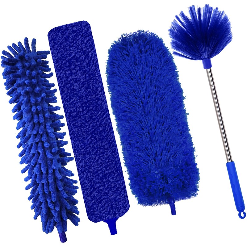 Tiumso Dusters for Cleaning,Microfiber Feather Duster 5-in-1 Kit, Duster with